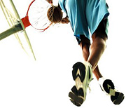 Man dunking a basketball. - Copyright – Stock Photo / Register Mark