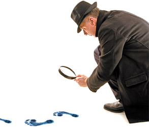 Finding Clues - Copyright – Stock Photo / Register Mark