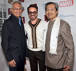 Dr. Daoshing Ni and Dr. Mao Shing Ni with Robert Downey Jr. - Copyright – Stock Photo / Register Mark