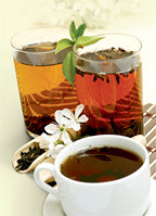 Cups of hot herbal tea. - Copyright – Stock Photo / Register Mark
